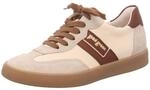 Paul Green 5437-149 Schn&uuml;rhalbschuh Leder & Textil Damen in beige-Kombi