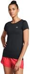 Under Armour Damen Tech Mesh Ss T-Shirt, Schwarz/Wei&szlig;, L