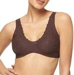 Sloggi Damen Zero Feel Lace 2.0 Bralette, Ebony Brown, L