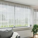 vidaXL Spitzenvorhang mit Vorh&auml;ngen Floral Wei&szlig; 160 x 500 cm Polyester,...