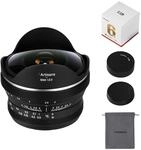 7Artisans 6mm F2.0 APS-C Fisheye-Ultraweitwinkelobjektiv 220&deg; Manuellem Fokus,