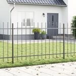 vidaXL Gartenzaun WOERDEN 8 stk. 13,6 x 1,2 m Grau