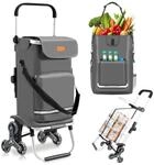 Sekey XXL Einkaufstrolley Treppensteiger mit 3 R&auml;dern, Einkaufswagen f&uuml;r Camping