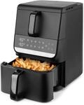 EMERIO Dual Zone Hei&szlig;luftfritteuse XXL (10L) | Smart Fryer mit 2 Kammern (3,5L Oben