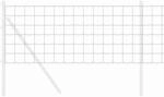 vidaXL Eurozaun 0,4 x 50 m PVC-beschichtetes Eisen Grau