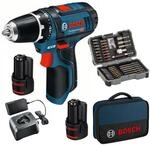 BOSCH GSR 12V-15 Akku Bohrschrauber 2x 2,0Ah GSR12V15