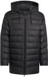 adidas Herren Essentials Climawarm 3 Stripes Light Down Hooded Parkas Coat, black,