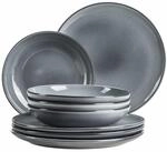 M&Auml;SER Serie Livio, Teller Set f&uuml;r 4 Personen mit Speisetellern und Suppentellern in