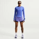 Nike Damen W Nk Swift Df Uv Ls CRW T-Shirt, Sapphire/Reflective Silv, M