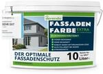 derendo Fassadenfarbe Grau EXTRA silikonharzverst&auml;rkt aussen Hellgrau 10l | F&uuml;r