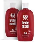 Tiroler Nuss&ouml;l Original | Sonnenmilch LSF 20 | wasserfest | UVA UVB Filter 