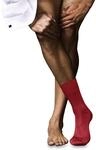 FALKE Herren Socken No. 6 M So Wolle Seide einfarbig 1 Paar, Rot Cardinal 8156, 41-42