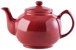 Price & Kensington Teekanne 10 Tassen, Steingut, Glanzglasur, rot | englischer