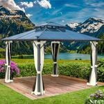 BRAST&reg; Pavillon Aluminium Pagode 3,5x3,5m | viele Modelle & Farben | inkl.
