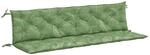 vidaXL Gartenbank-Auflagen 2 STK. Blattmuster 200x50x7 cm Stoff