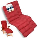 Beautissu 2X Bequeme Liegenauflage Deckchair & Sonnenliegen Gartenliege