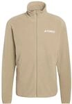 adidas Men's Terrex Multi Essentials Full Zip Fleece Jacket, Blanch Cargo, L