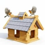 Mucola gro&szlig;es Holz-Vogelhaus XXL 44&times;34&times;37 cm &ndash; dekoratives Vogelh&auml;uschen mit
