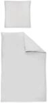 Irisette Mako-Satin Uni Bettw&auml;sche Set Uni Paris 8000 grau 135 x 200 cm + 1