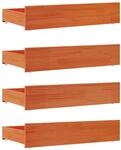 vidaXL Bettschubladen 4 Stk. Wachsbraun Massivholz Kiefer