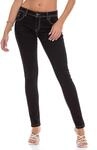 Cipo & Baxx Damen Jeanshose &ndash; Denim Jeans mit Stylischen Details, High-Waist &