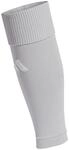 adidas Unisex Milano Sleeve Socks, team light grey/white, L