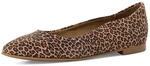 Tamaris Damen Ballerina Leder flach, braun, 41 EU