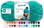 Gr&uuml;ndl Wolle Funny uni - dicke weiche Chenille Wolle zum H&auml;keln - H&auml;kelwolle -