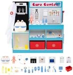 COSTWAY 29 TLG. Arzt-Set mit Arztkoffer, Doktor Spielset Holz mit R&ouml;ntgenfilm,