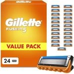 Gillette Fusion 5 Klingen Herren, 24 Original Rasierklingen, Orange