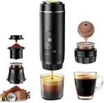 FNITAER Mini kaffeemaschine f&uuml;r unterwegs, 3 in 1 akku kaffeemaschine, auto