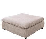 Hocker HEAVEN 100cm - champagner beige - Boucl&eacute; Nosagunterfederung