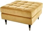 Riess Ambiente Hocker Cozy Velvet 80cm - senfgelb - Samt Taschenfederkern