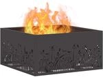vidaXL Feuerschale Schwarz 60 x 60 x 30 cm Wetterfeststahl | Leicht f&uuml;r...
