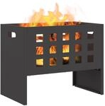 vidaXL Feuerstelle Schwarz 50 x 30 x 40 cm Stahl | Robuster Aufbau, der allen