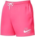 Nike Swim Breaker Swim Logo 5" Volley Short Pink Glow