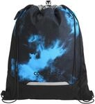 Coocazoo Turnbeutel &bdquo;Mystic Clouds&rdquo;, schwarz-blau, mit Rei&szlig;verschlussfach...