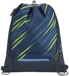 coocazoo Turnbeutel &bdquo;Fast Lime&rdquo;, schwarz-blau, mit Rei&szlig;verschlussfach und