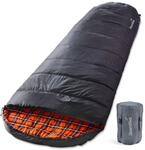 Skandika Schlafsack Vegas Flanell | XXL Mumienschlafsack mit Flanell Baumwoll oder