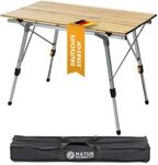 NATURBUMMLER Campingtisch klappbar h&ouml;henverstellbar [SOLID-LITEC+] federleichter