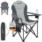 Skandika Campingstuhl Relax Comfort | Bequemer Klappstuhl mit Getr&auml;nkehalter und