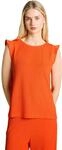 TOM TAILOR Denim Damen 1050523 Loose Fit Crinkle Top mit Volants