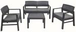 Ipae Gartenm&ouml;bel-Set Rattan, Anthrazit, 4-teilig