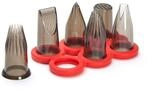 De Buyer-KREATIV SET : 6 T&Uuml;LLEN AUS TRITAN MIT SOCKEL- -4150.03, Farbe: Schwarz