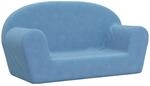 vidaXL Kindersofa 2-Sitzer Blau Weich Pl&uuml;sch, Kindercouch, Kinderzimmer Couch,