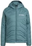 adidas Damen TERREX MULTI SYNTHETIC INSULATED HOODED JACKET, preloved teal, L