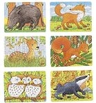 Minipuzzle Waldtiere: Puzzle bestehend aus 24 Teilen. Geliefert Wird eins von sechs
