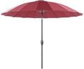 Beliani Sonnenschirm rot rund ⌀ 255 cm verstellbar mit Kurbel...