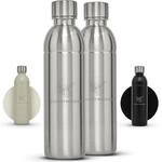 Luckymoose Infinity 2x Edelstahlflaschen Wassersprudler 0,75L &ndash; Kompatibel mit der