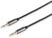 Black Cotton Klinkenkabel, 3,5 mm, Stereo, 1,5 m, schwarz
